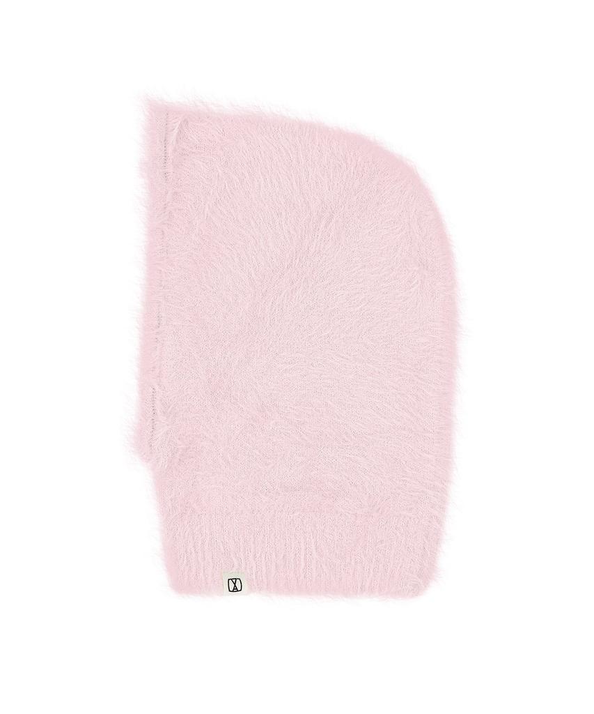 Bajal Va Square Label Hairy Balaclava Pink