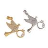 European Romantic Dove Pendant with Diamond Inlay, Copper-Plated Micro-Paved for a Luxurious Fashionable Look