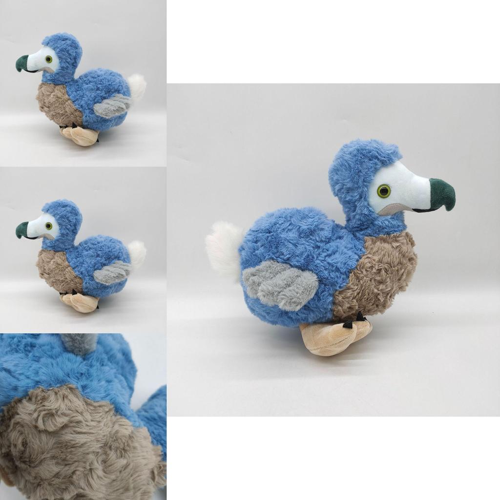 Cuddly 7.8in Dodo Plush Toy Blue Bird Soft Stuffed Animal Doll For Kids Xmas Gifts