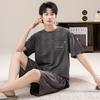 Men's pajamas summer cotton short-sleeved shorts summer thin casual large-size college student loungewear men's suit