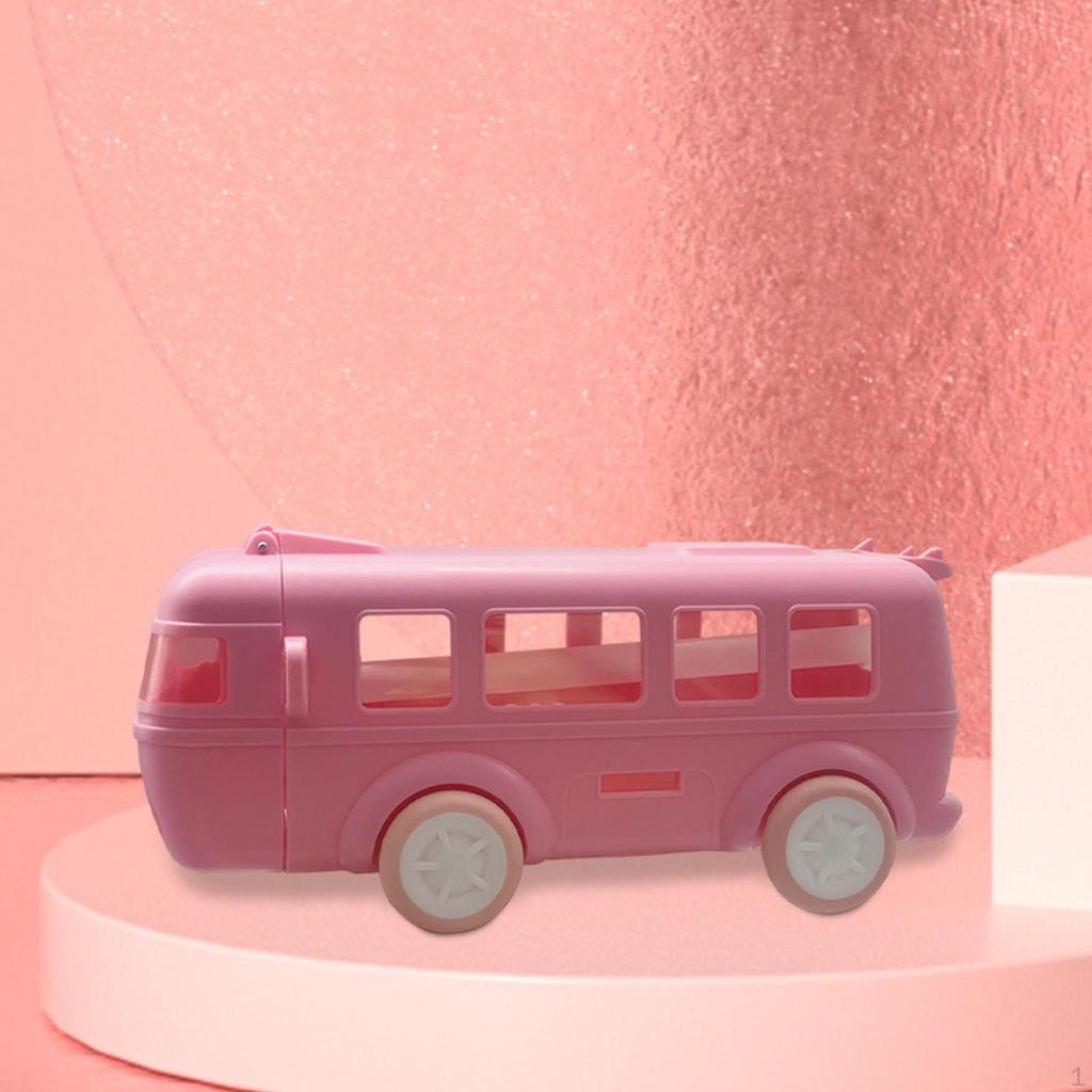 Bus Shape Water Bottle with Straw and Strap Adjustable Shoulder 500ml Capacity for Girls Boys