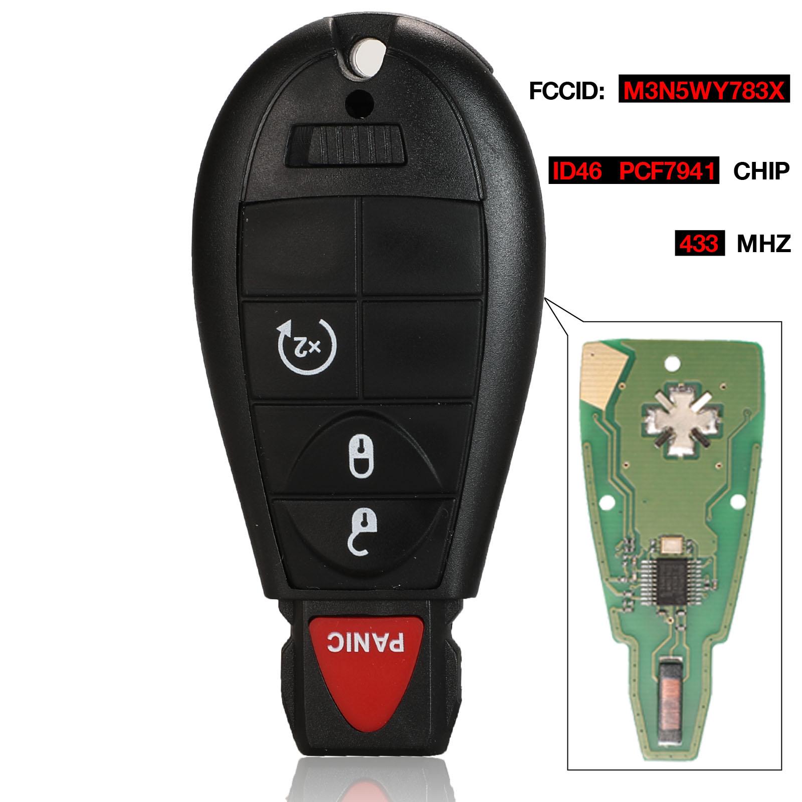 

jingyuqin 433Mhz 7941 дистанционный брелок для ключей от машины M3N5WY783X для Chrysler Town & Country Jeep Grand Cherokee Dodge Caravan Journey FOR Dodge румянец