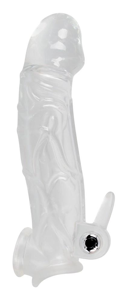 Crystal - Penis Sleeve with Vibro Stimulator 23cm