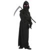 Halloween Copii Copii Costum Reaper Ochi Roșii Înfricoșător Seceră Fantomă Mesager Întunecat Set Costum Fantomă