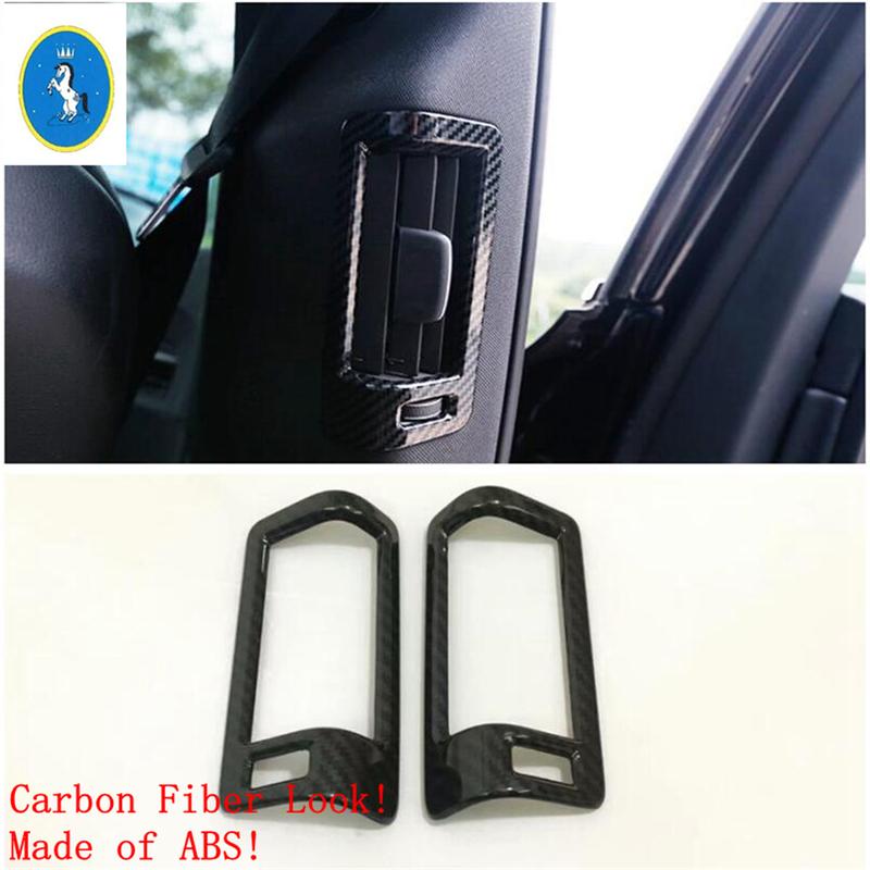 Pillar B Air Condition AC Outlet Vent Frame Cover Trim For Volvo V90 Cross Country S90 2017 - Carbon Fiber Matte Accessories