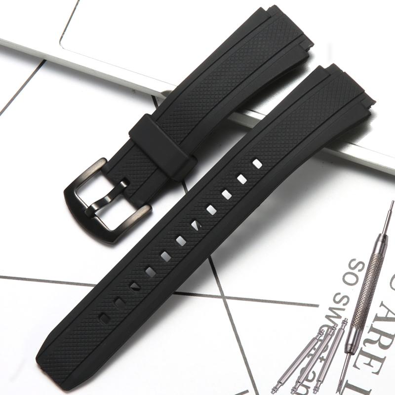 Смоляной ремешок для часов Casio EF-552 EF-552D-1A, водонепроницаемый, спортивный, резиновый браслет, аксессуары для часов, 20 мм EF-552