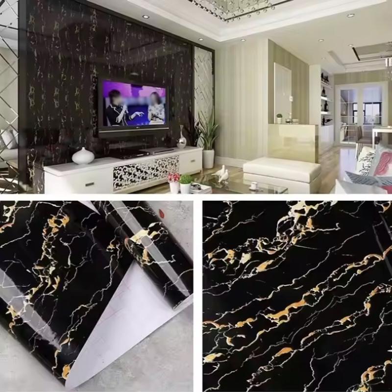 Modern Style Self-adhesive Wallpaper Decoration Moisture-proof and Waterproof Bathroom Cabinet Countertop Wall Stickers