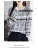 Women's Retro Jacquard Knit Cardigan - Spring/Summer, Round Neck, Long Sleeve, Loose Fit, Casual & Versatile.