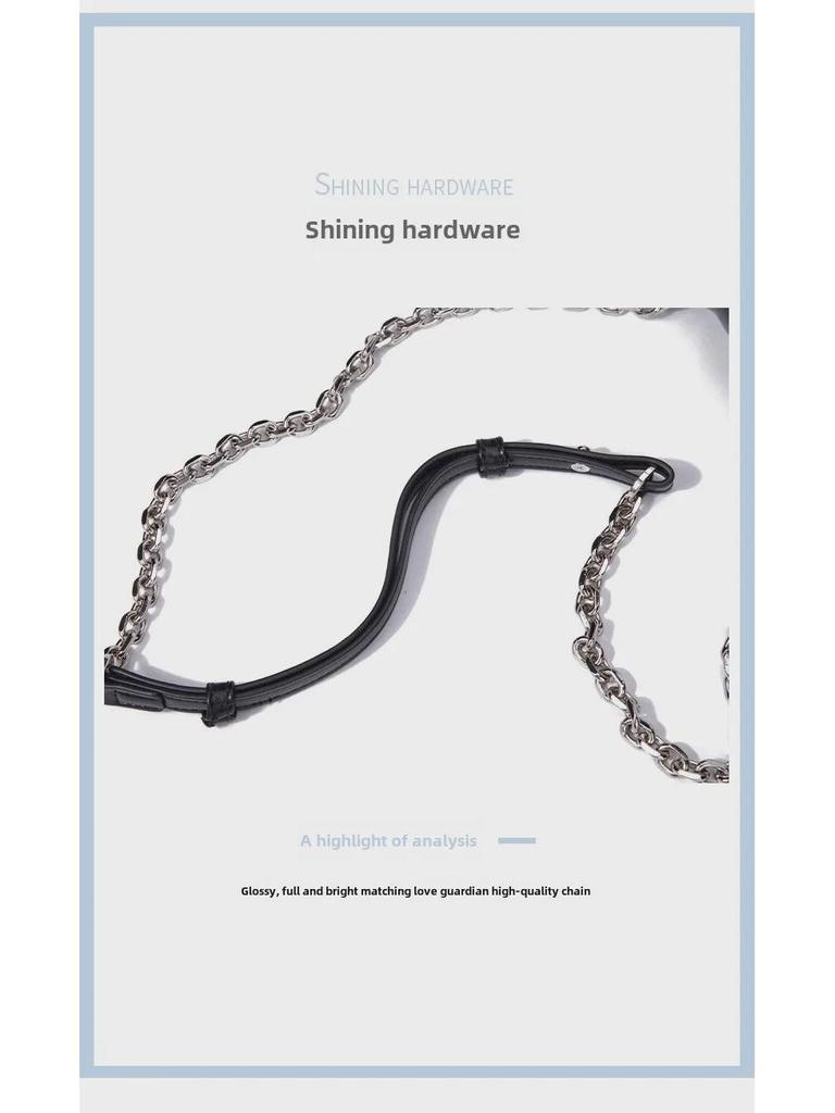 Modna torebka na ramię z miękkiej skóry z podwójnym łańcuszkiem 2025: Modna, pasująca do wszystkiego damska torba pod ramię i listonoszka