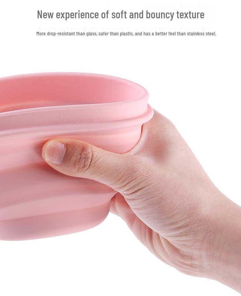 Portable Silicone Folding Bowl with Lid - Heat Resistant, Telescopic Noodle & Picnic Travel Ware