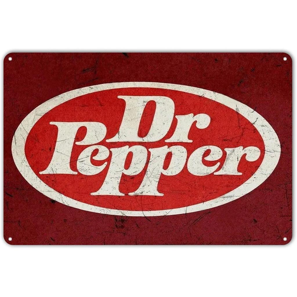 Dr. Pepper Cola Metal Signs Wall Art Posters Plaque Vintage Iron Painting Decoration for Man Cave Home Cafe Garage Club Bars