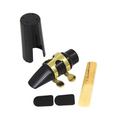 Embout de Saxophone Soprano en plastique avec capuchon, boucle en métal, patchs d'embouchure, coussins