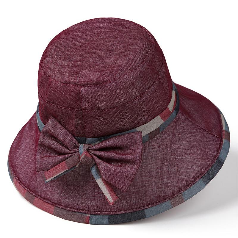 Hat Women Spring Summer Travel Sunshade Sunscreen Bucket Hat Elegant Temperament Basin Hat Breathable Sun Hat