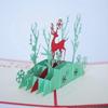 25-26 5pcs 3D Christmas Greeting Cards - Holiday Blessing Cards for Festive Season