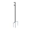 3-in-1 Stainless Steel Fishing Rod Holder with Bait Tray & Ground Stake
