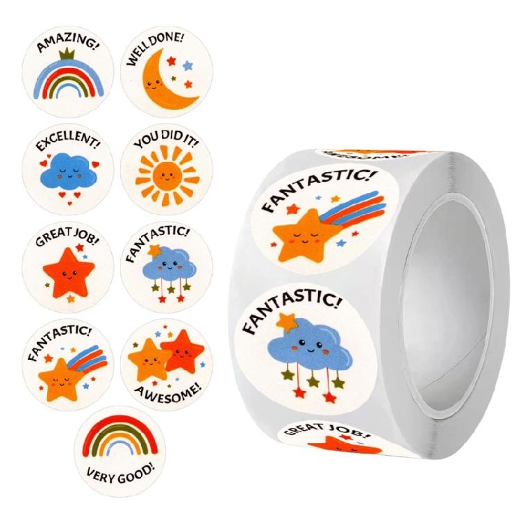 

500Pcs Kids Reward Sticker Removable Adhesive Motivational Sticker For Children Student Classroom Behavior Incentives 1