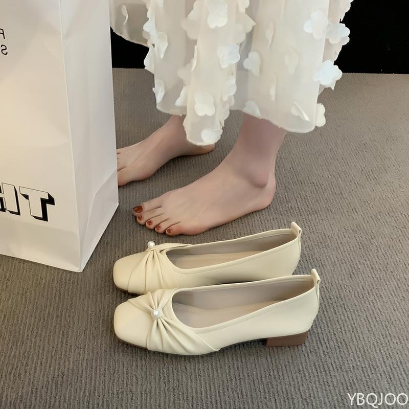 Fashion Low heeled flat sole single shoes for women versatile simple comfortable daily commuting gentle shoes for women single shoes