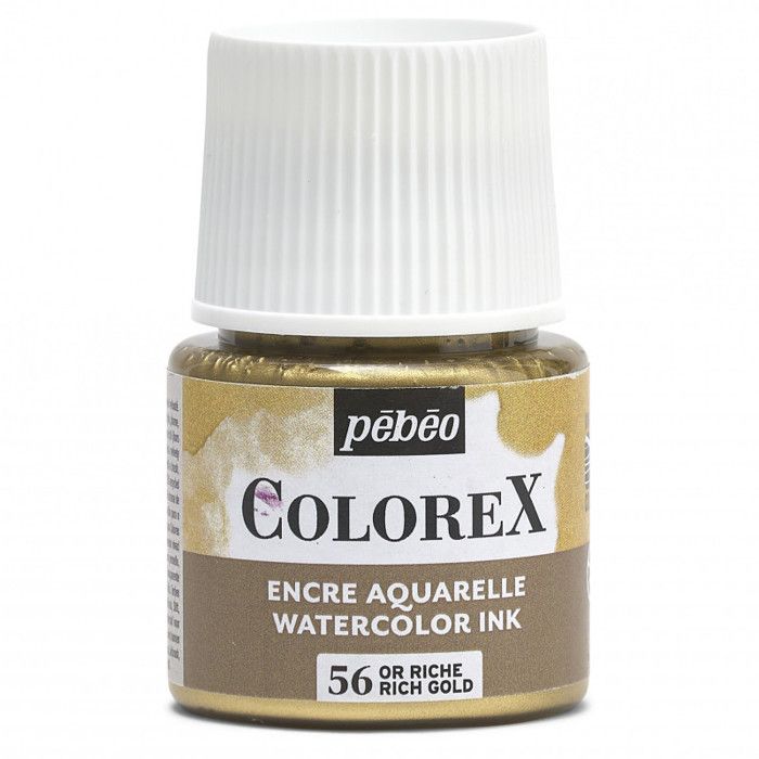 Encre Aquarelle - PEBEO - Colorex - 45 ml - Or Riche - Mixte