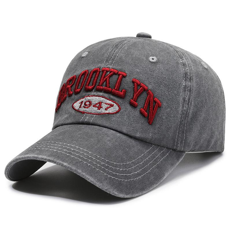 

Мужская кепка с вышивкой букв, уличная женская бейсболка с козырьком серый