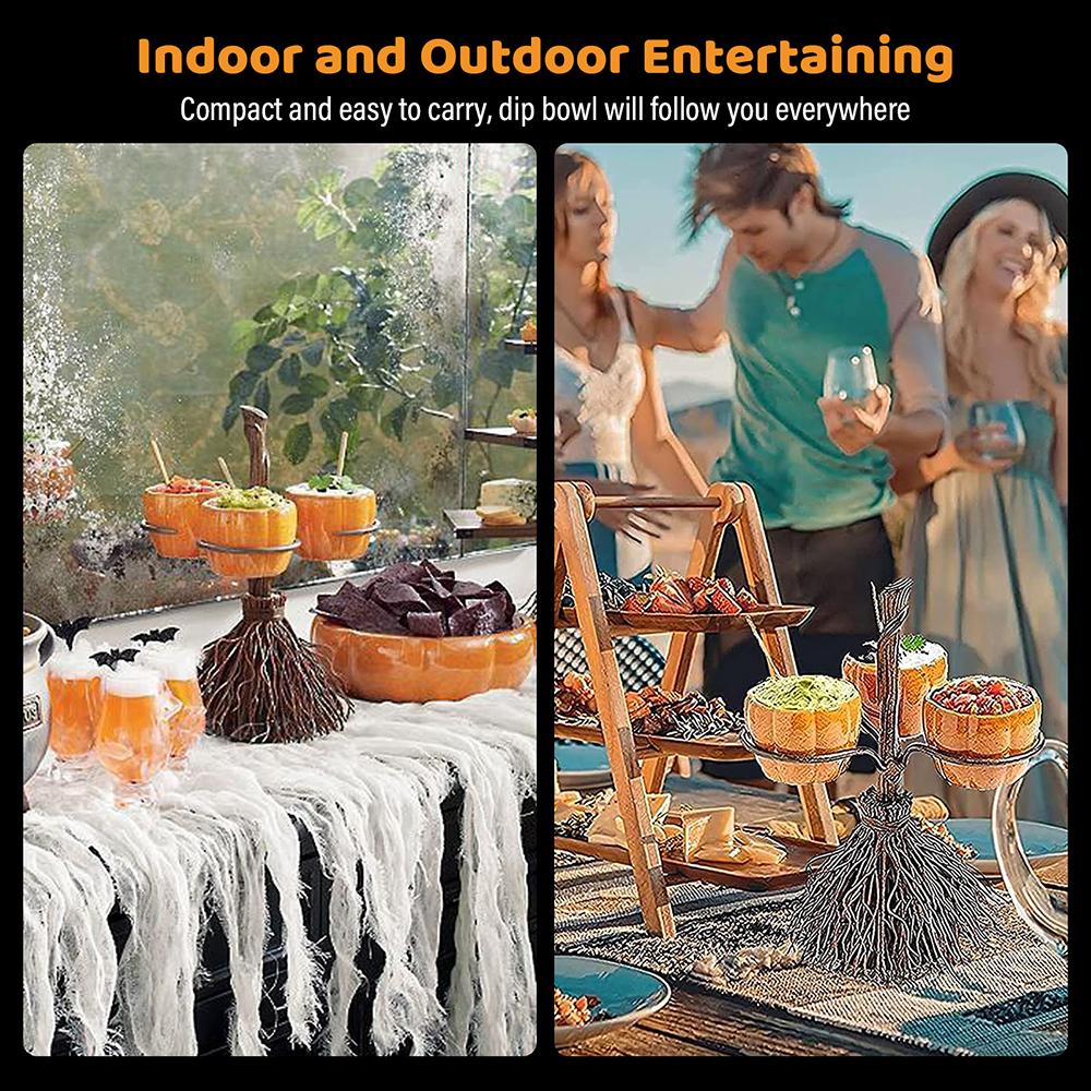 Halloween Kürbis Snack Schüssel Stehen Faltbare Tabletts Stehen Candy Display Turm Kreative Salat Schüssel