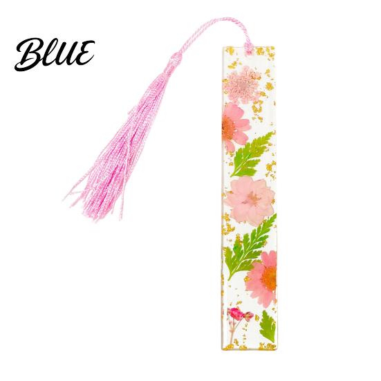 High Quality Bookmarks Dried Flower Resin with Tassels Double-Sided Magnetic Page Markers