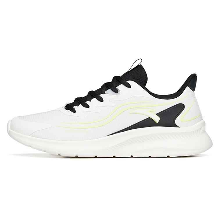 New Anta Running Collection Cushioning Abrasion Resistant And Resilient Properties Low Top Running Shoes Men's White Green 912235581-4