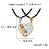 1 pár Splice Cat Couple náhrdelník Nerezová ocel Love Heart Kulatý přívěsek náhrdelník Valentýn