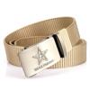 Nový pánský pásek na dojíždění s automatickou přezkou Nylonový pás, univerzální dvouvrstvý silný pás pro venkovní volný čas