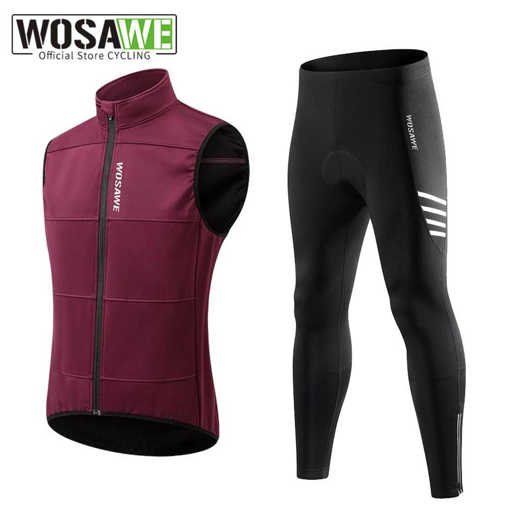 Wosawe Kurtka wiatroszczelna z polaru na jesień i zimę, do uprawiania sportów na świeżym powietrzu, długie spodnie