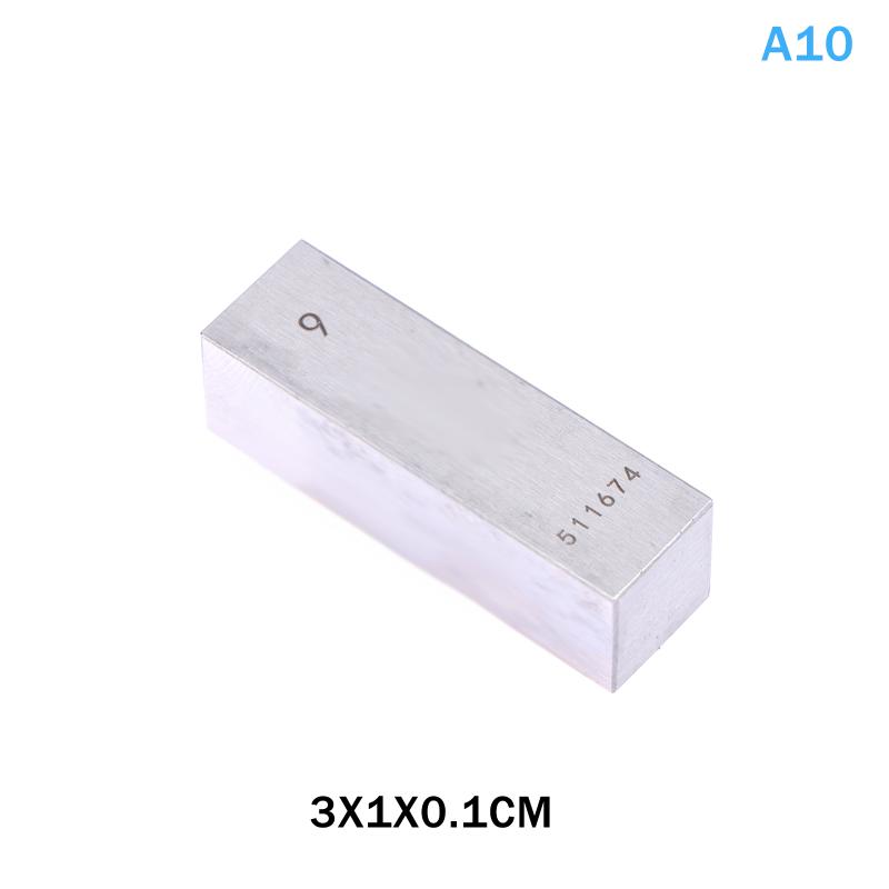 1 Pezzo 0,5/1/23/4/5/6/7/8/9/10 Mm Blocchi Quadro Acciaio Blocchi Calibro Blocchi di Misura Blocchi Quadro Acciaio