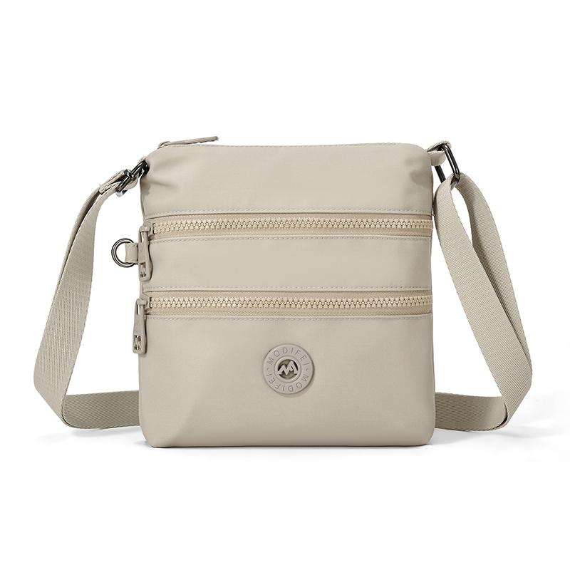 Solid Color Small Square Bag Women's Outdoor Waterproof Nylon Shoulder Crossbody Bag