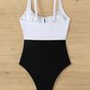 Damen Badeanzug Einteiliger Hoher Taillen-Kordelzug Sexy Bikini Badeanzug für Frauen Strandmode Badeanzüge