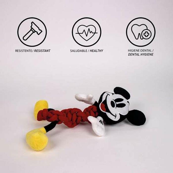 Dog Toy - MICKEY MOUSE - Rope Tug - Red - 11 X 27 X 9.5 Cm - Dental Health
