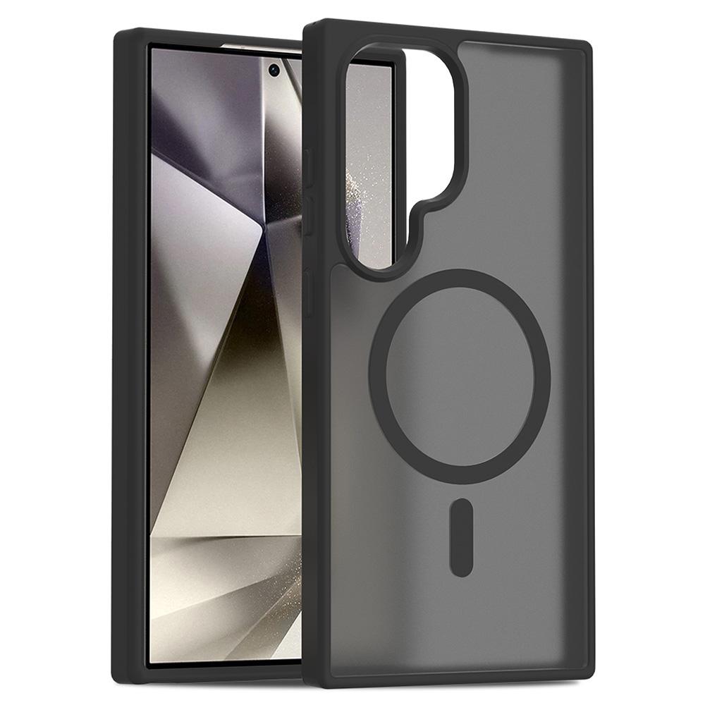

For Samsung Galaxy S24 Ultra Magnetic Case TPU Frame Acrylic Back Phone Cover Skin Touch A