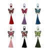 Fashion Butterfly Keychain Bag Pendant Keyring Vintage Tassels Phone Chain Car Keys Holder Fashion Jewelry Accessories