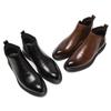 2025 Autumn Early Winter Chelsea Boots Fashion British Style Mens Ankle Boots Pointed Toe Office Shoes Black Brown