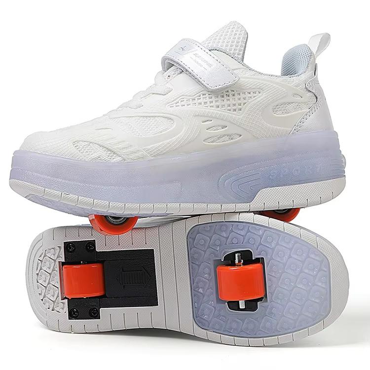 LED Children's Skates with 2 Wheels, Removable Inline Skates, Professional Boys and Girls with Wheels Sports Shoes