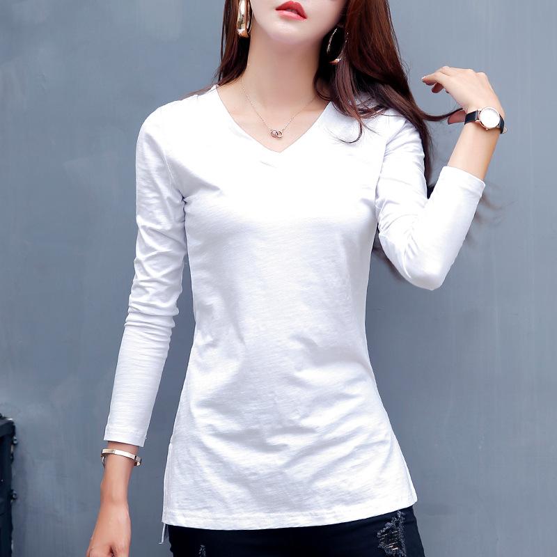 Women's 3XL Bottoming Shirt, Spring And Autumn Mid-length Long-sleeved Women's Top, Fashionable New Style Inner Bottoming Shirt