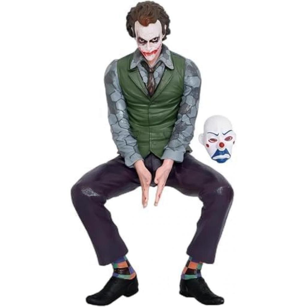 Jokers Action Figure, 10Inch Jokers Character Statue, with Wearable Masks for Car Ornament, Desktop Decor
