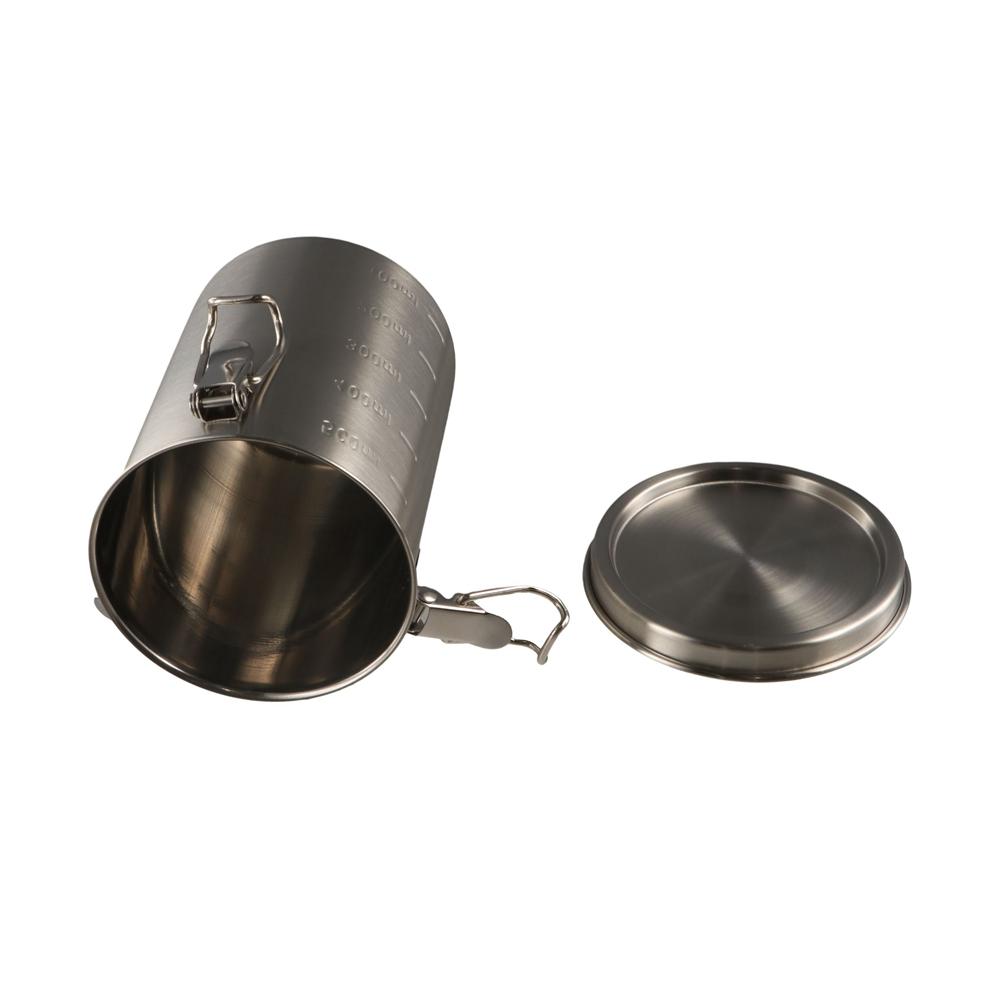 520/1000/1600/2500ml Stainless Steel Storage Tank with Scale Grains Sealed Bucket  Oil