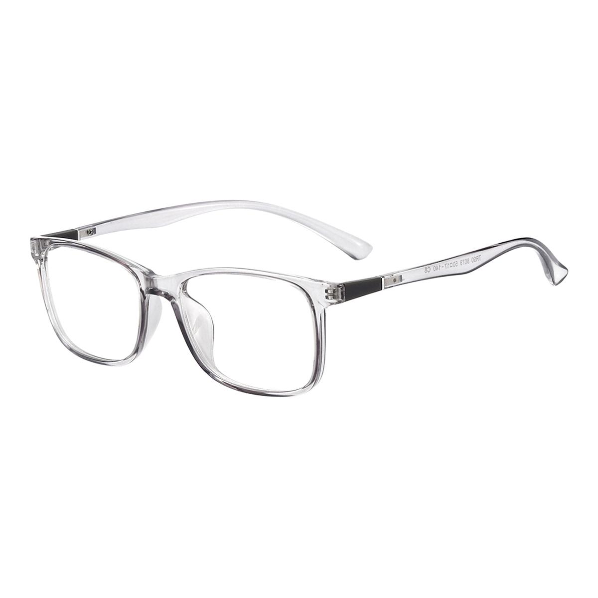 

Fashion TR90 Men Women Square Full Rim Eyeglasses Frame Plastic Rectangle Transparent Spectacle For Optical Prescription Lenses серый