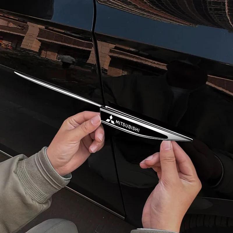 2Pcs Metal Car Side Door Mudguard Sticker for Mitsubishi Lancer Outlander ASX Body Decoration Badge