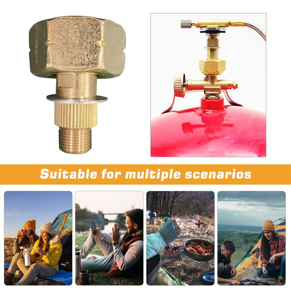 Aluminum Alloy Camping Gas Stove Converter Gas Tank Adapter Liquefied Gas Cylinder Connector Practical Camping Stove Fittings