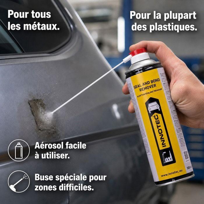 Dissolvant colle, nettoyant colle, enlever résidus colle, INNOTEC Seal and Bond Remover 500 ml