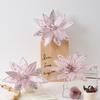 Simulated Xmas Tree Flower Large Glitter Artificial Christmas Flower  Wedding Decoration