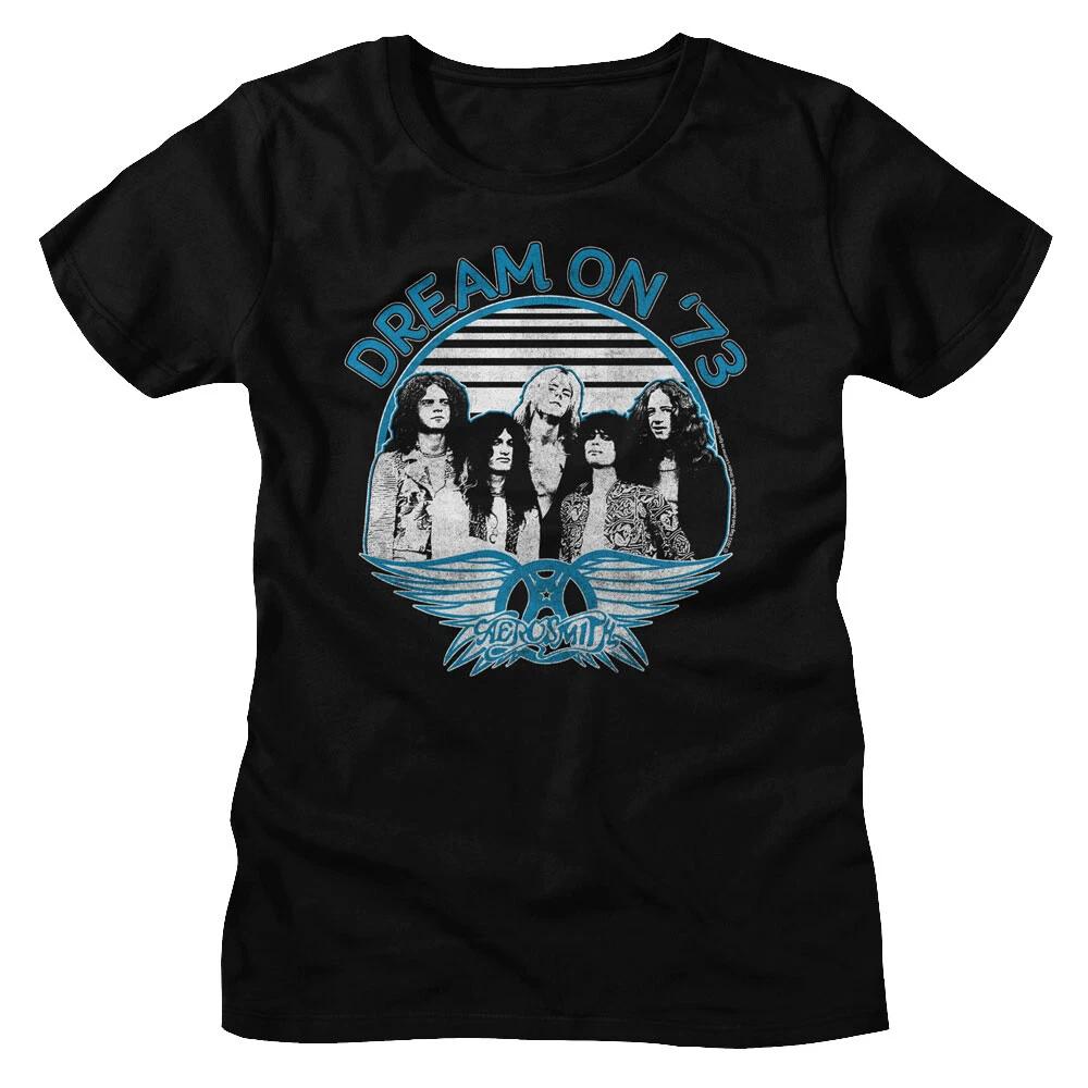 Aerosmith Dream On Tour 1973 Freedom Wings Women s T Shirt Rock Band Merch L