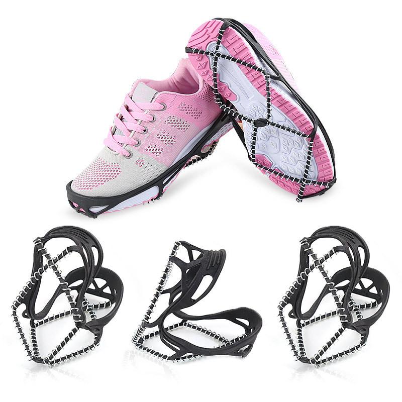 1 Pair Non-slip Ice Snow Gripper Shoe Cover Camping Outdoor Sports Shoe Cover Walk Traction Cleats Ice Crampon Shoe Covers