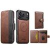 iPhone 17 Pro Max Flip Case with Card Slot, Magnetic 3-in-1 Wireless Charging Stand, Leather Finish