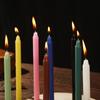 12-Color Smokeless Emergency Candles - Red & White for Candlelight Dinners, Long Rod Design, Household Use