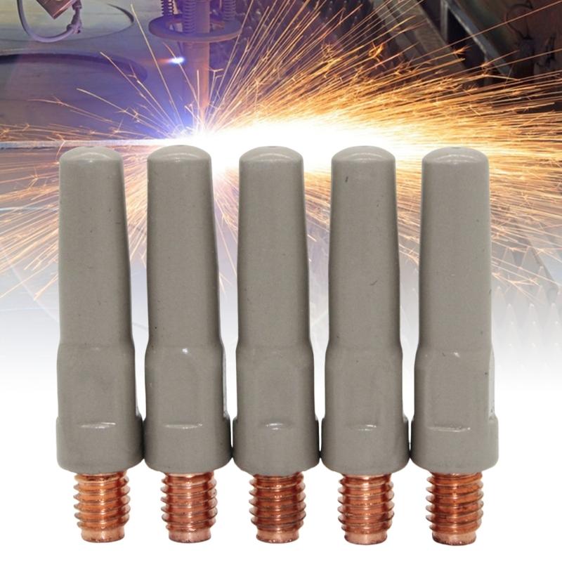 5pcs 40mm Conductive Nozzles With Special Coating For Improved Wear Resistance In Safe Welding Better Heat Dissipation